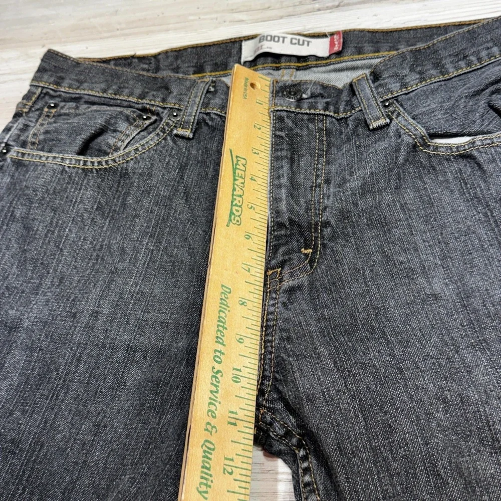 Vintage Levi's Jeans Mens 34x30 Gray 527 Low Bootcut Faded Whisker Grunge Y2K